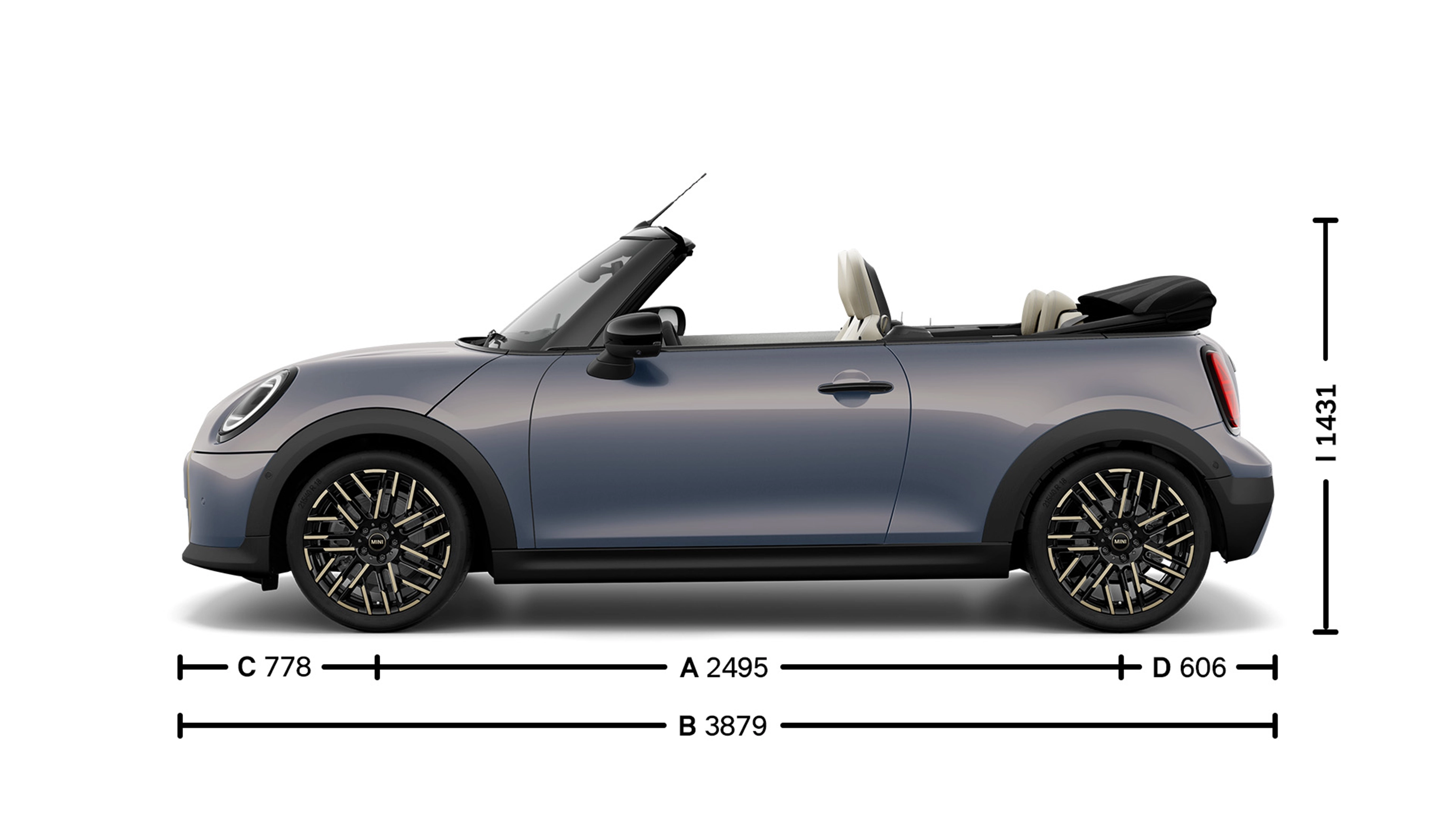 MINI Cooper Cabrio - wymiary - ilustracja główna