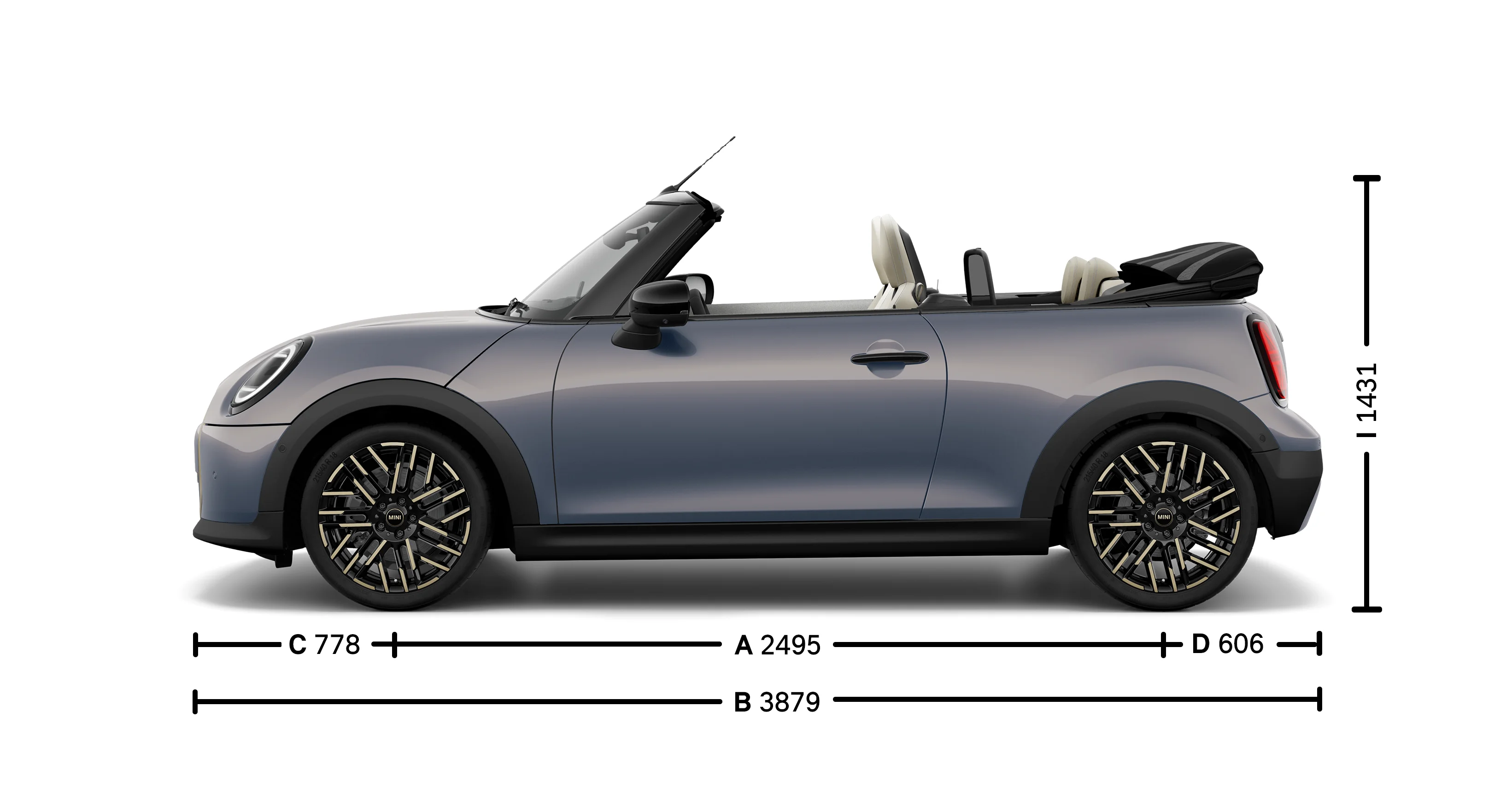 MINI Cooper Cabrio - wymiary - ilustracja główna