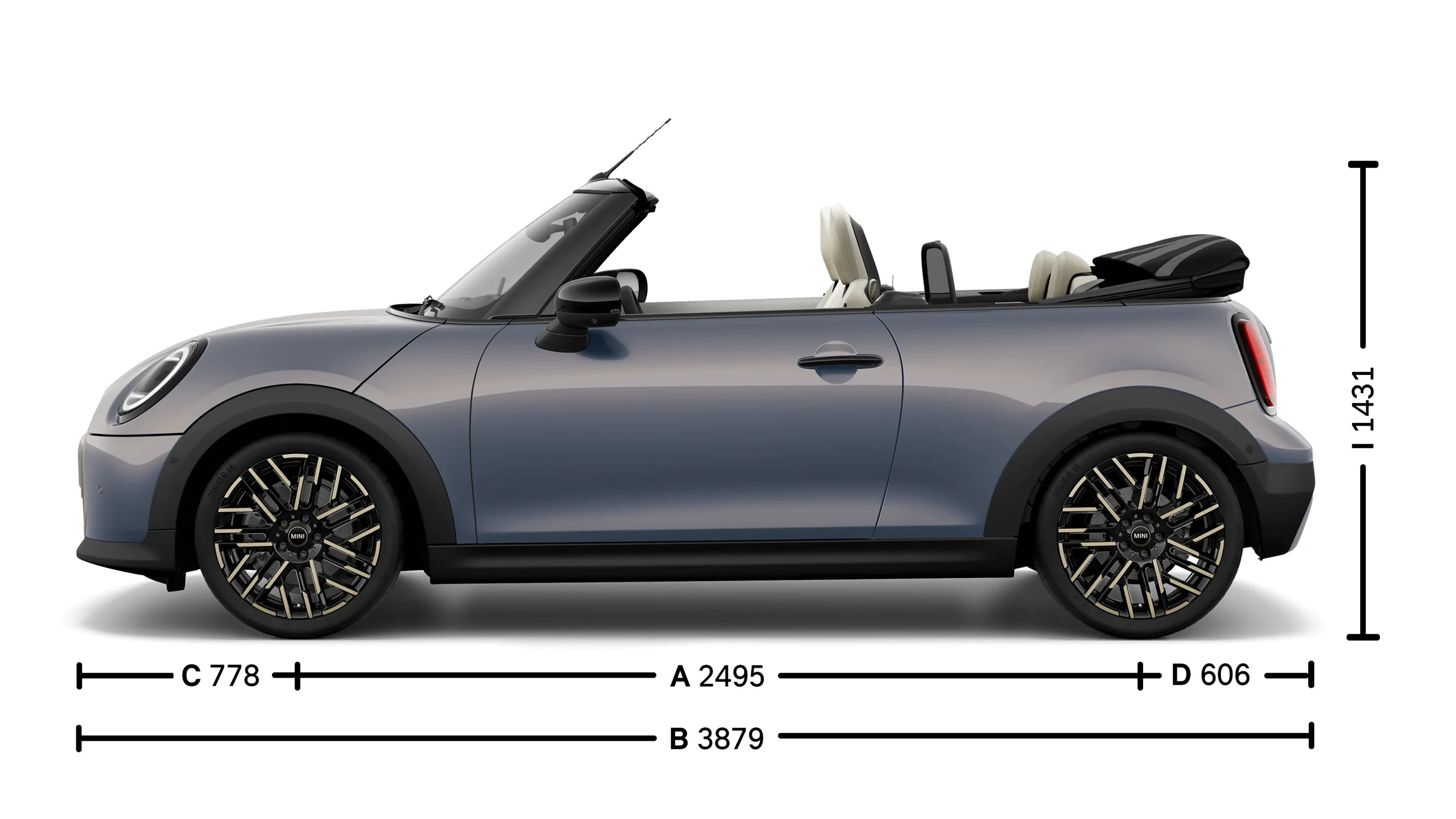 MINI Cooper Cabrio - wymiary - ilustracja główna